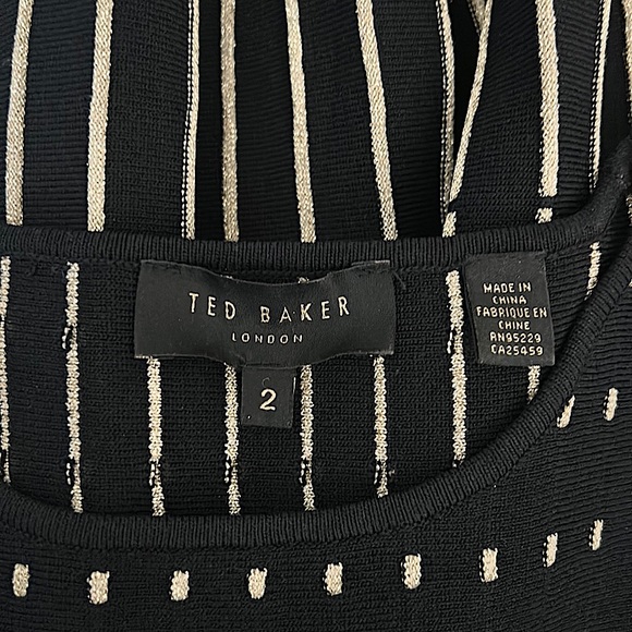 Ted Baker London Gorgeous Black/Gold Sleeveless Dress **Size 2**🌺🌺 - Picture 5 of 5